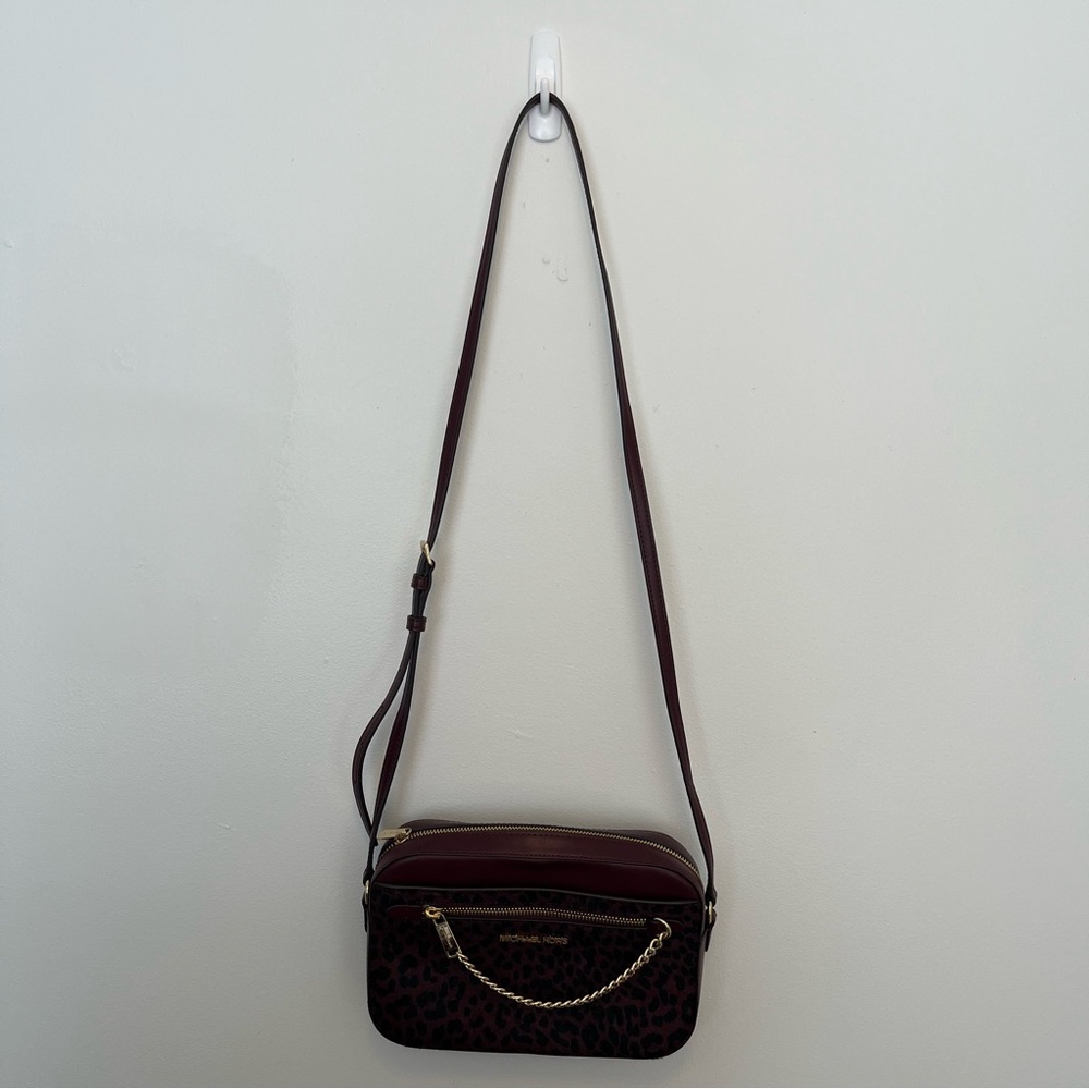Michael Kors Jet Set calf hair crossbody and wallet